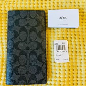 Men’s Coach slim passport wallet.